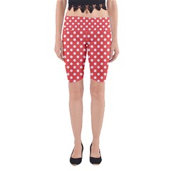 Polka-dots-red Yoga Cropped Leggings