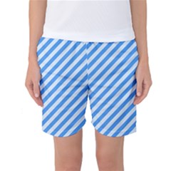 Stripes-lines Blue Women s Basketball Shorts by nate14shop