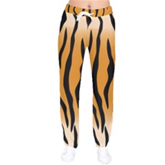 Animal-tiger Women Velvet Drawstring Pants