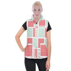 Christmas Greeting Card Design Women s Button Up Vest by nate14shop