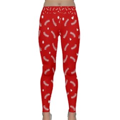 Christmas Pattern,love Red Classic Yoga Leggings