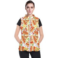 Pizza Love Women s Puffer Vest by designsbymallika