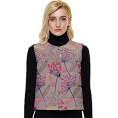Cherry Love Women s Short Button Up Puffer Vest by designsbymallika