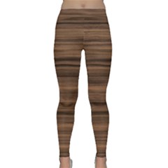 Texture Wood,dark Classic Yoga Leggings by nate14shop
