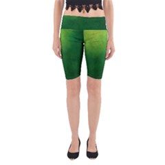 Light Green Abstract Yoga Cropped Leggings by 1000000