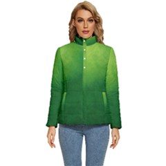 Light Green Abstract Women s Puffer Bubble Jacket Coat by nateshop