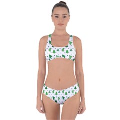 Christmas-trees Criss Cross Bikini Set by nateshop