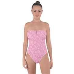 Pink Tie Back One Piece Swimsuit by nateshop