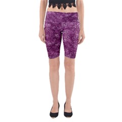 Background Purple Love Yoga Cropped Leggings by 1000000