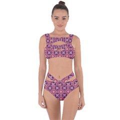 Abstract-background-motif Bandaged Up Bikini Set  by nateshop