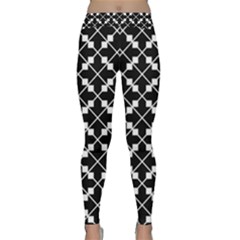 Abstract-black Classic Yoga Leggings by 1000000