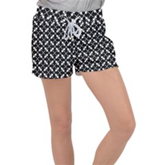 Abstract-black Velour Lounge Shorts