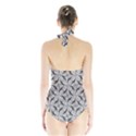 Abstract-gray Halter Swimsuit View2