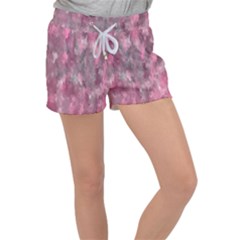 Abstract-pink Velour Lounge Shorts