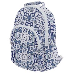 Blue-design Rounded Multi Pocket Backpack by nateshop