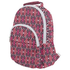 Pattern Motif Rounded Multi Pocket Backpack by nateshop