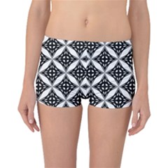 Pattern-black Boyleg Bikini Bottoms