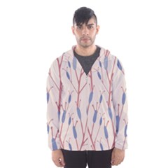 Floral Branches Plant Drawing Men s Hooded Windbreaker by artworkshop