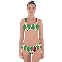  Christmas Trees Holiday Criss Cross Bikini Set by artworkshop