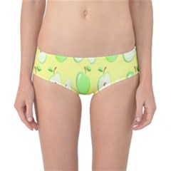 Apple Pattern Green Yellow Classic Bikini Bottoms by artworkshop