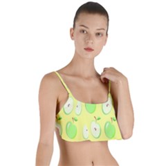 Apple Pattern Green Yellow Layered Top Bikini Top  by artworkshop