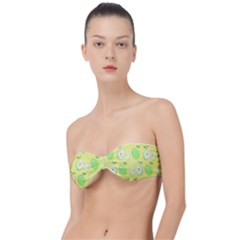 Apple Pattern Green Yellow Classic Bandeau Bikini Top  by artworkshop