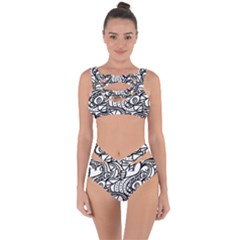 Seamless-pattern Love Karakter Bandaged Up Bikini Set  by nateshop