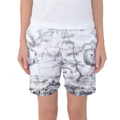 Vectors Fantasy Fairy Tale Sketch Women s Basketball Shorts by Sapixe