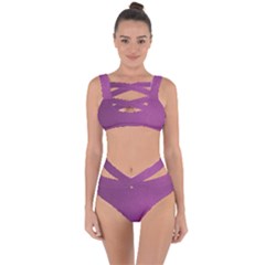 Background-purple Bandaged Up Bikini Set  by nateshop