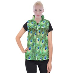 Peacock-green Women s Button Up Vest by nateshop