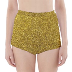 Glitter High-waisted Bikini Bottoms by nateshop