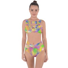 Abstract-calarfull Bandaged Up Bikini Set  by nateshop