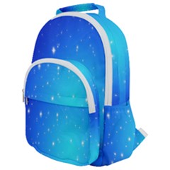 Background-blue Star Rounded Multi Pocket Backpack by nateshop