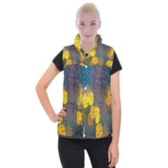 Bokeh Raindrops Window  Women s Button Up Vest by artworkshop