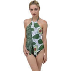 Avocado Pattern - Copy Go With The Flow One Piece Swimsuit by flowerland