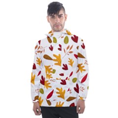 Leaves Fall Autum Colors Season Men s Front Pocket Pullover Windbreaker