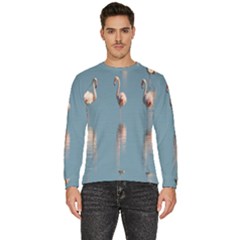 Flamingo Birds Plumage Sea Water Men s Fleece Sweatshirt by artworkshop