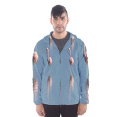 Flamingo Birds Plumage Sea Water Animal Exotic Men s Hooded Windbreaker by artworkshop