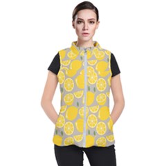 Lemon Wallpaper Women s Puffer Vest by artworkshop