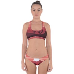 Artistic Digital Landscape Art Cross Back Hipster Bikini Set by Wegoenart