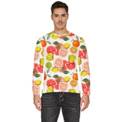 Citrus Fruit Seamless Pattern Men s Fleece Sweatshirt by Wegoenart