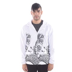 Im Fourth Dimension Black White 28 Men s Hooded Windbreaker by imanmulyana