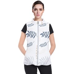 Flower-white Women s Puffer Vest by nateshop