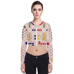 Ludo Game Long Sleeve Zip Up Bomber Jacket by Wegoenart