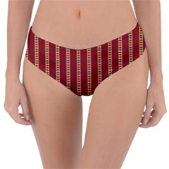 Illustration Template Background Red Strip Reversible Classic Bikini Bottoms by Wegoenart