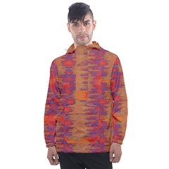 Pattern Watercolor Texture Men s Front Pocket Pullover Windbreaker by danenraven