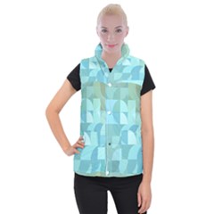 Geometric Ocean  Women s Button Up Vest by ConteMonfrey