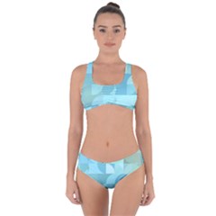 Geometric Ocean  Criss Cross Bikini Set by ConteMonfrey