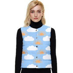 Sun And Clouds   Women s Short Button Up Puffer Vest by ConteMonfrey