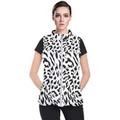 Leopard Print Black And White Women s Puffer Vest by ConteMonfrey